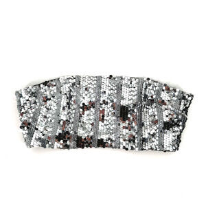 Michael Costello X Revolve Sequin Crop Top XL Strapless Disco Party Clubwear